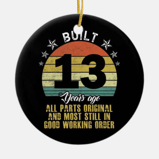 13おもしろい年前に建てられた全パーツオリジナル13th セラミックオーナメント (正面)