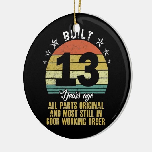 13おもしろい年前に建てられた全パーツオリジナル13th セラミックオーナメント (左)