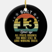 13おもしろい年前に建てられた全パーツオリジナル13th セラミックオーナメント (裏面)