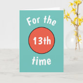 13おもしろい番目誕生日10代の若者カード カード (黄色い花)