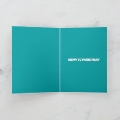 13おもしろい誕生日 |ティースガール10代の若者 カード (内部)