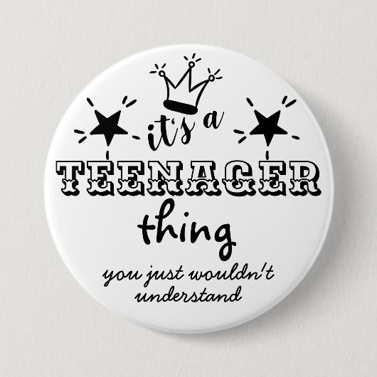 13おもしろい誕生日A10代の若者Im10代の 缶バッジ (正面)