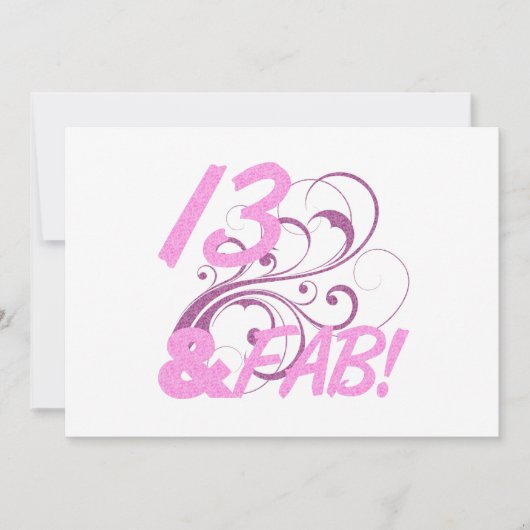 13と素晴らしい誕生日 カード (正面)