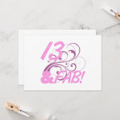 13と素晴らしい誕生日 カード (正面/裏面インサイチュ)