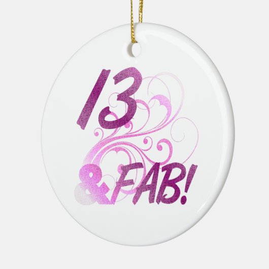 13と素晴らしい誕生日 セラミックオーナメント (左)