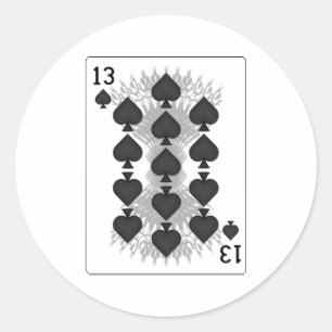 13のスペード遊:のカード: ラウンドシール