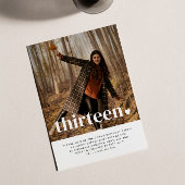 13のハートフォト誕生日招待状 招待状