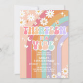 13はVibeデイジーGroovy 13誕生日 招待状 (正面)