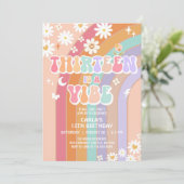 13はVibeデイジーGroovy 13誕生日 招待状 (スタンド正面)