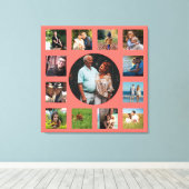 13イメージファミリーインストールコラージュ キャンバスプリント (インサイチュ (ウッドフロア))