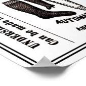 13インチx 19インチアンティーク編み物マシンと ポスター (角)