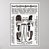 13インチx 19インチアンティーク編み物マシンと ポスター (正面)