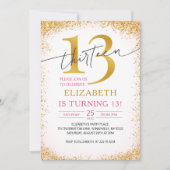 13エレガントガーリー誕生日 招待状 (正面)