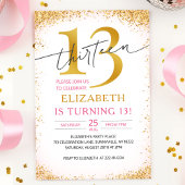 13エレガントガーリー誕生日 招待状