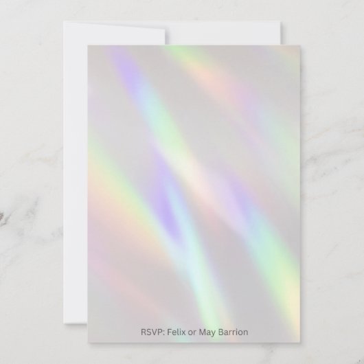 13エレガント歳の誕生日パーティー招待少女 招待状 (裏面)