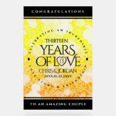 13エレガントthシトリ結婚ン記念日 アクリルサイン (正面)