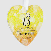 13エレガントthシトリ結婚ン記念日 オーナメント (正面)