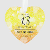 13エレガントthシトリ結婚ン記念日 オーナメント (裏面)