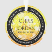 13エレガントthシトリ結婚ン記念日 オーナメント (裏面)