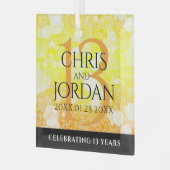 13エレガントthシトリ結婚ン記念日 ガラスオーナメント (正面左)