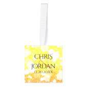 13エレガントthシトリ結婚ン記念日 キューブオーナメント (正面)