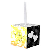 13エレガントthシトリ結婚ン記念日 キューブオーナメント (裏面アングル)