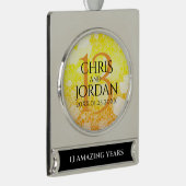 13エレガントthシトリ結婚ン記念日 シルバープレートバナーオーナメント (右)