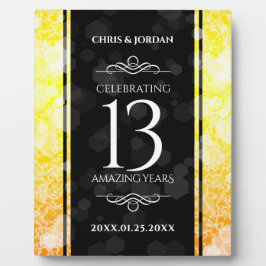 13エレガントthシトリ結婚ン記念日 フォトプラーク