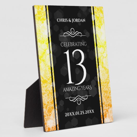 13エレガントthシトリ結婚ン記念日 フォトプラーク (側面)