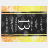 13エレガントthシトリ結婚ン記念日 フリースブランケット (正面(横))