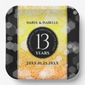 13エレガントthシトリ結婚ン記念日 ペーパープレート (正面)