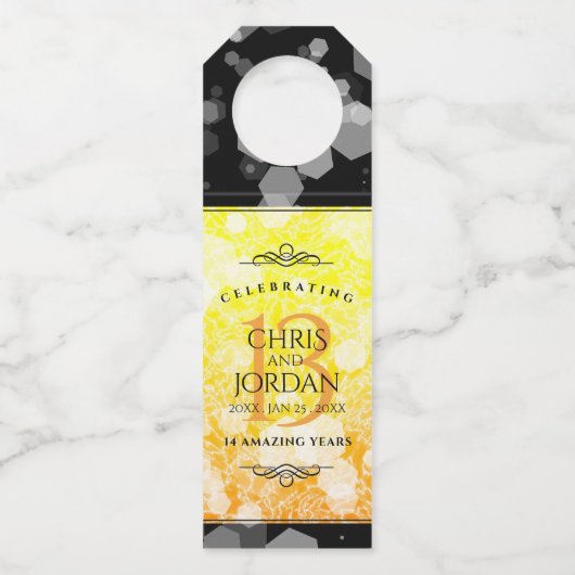 13エレガントthシトリ結婚ン記念日 ボトルネックタグ (裏面)