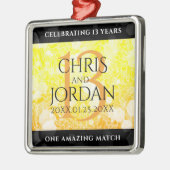 13エレガントthシトリ結婚ン記念日 メタルオーナメント (左)