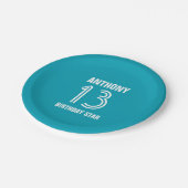 13カスタム年目の誕生日カスタムカラーV14J ペーパープレート (アングル)