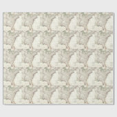 13コロニーヴィンテージマップ(1776) ラッピングペーパー (フラット)