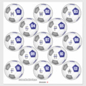 13サッカーの青い灰色のチームカラー シール (シート)