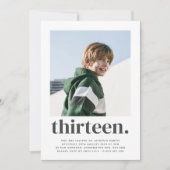 13スクエアフォトファースト誕生日招待状 招待状 (正面)