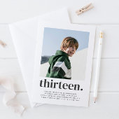 13スクエアフォトファースト誕生日招待状 招待状