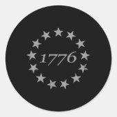 13スターベッツィ・ロス動揺してアメリカ国旗1776 ラウンドシール (正面)