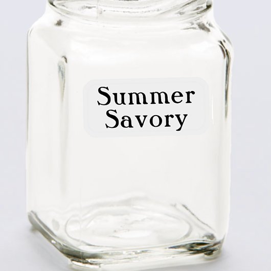 13スパイスジャーの編集可能な透明ハーブ名 シール