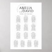 13テーブモダンルのウェルカムシーティングチャート ポスター (正面)