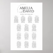 13テーブモダンルのウェルカムシーティングチャート ポスター (正面)