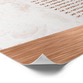 13テーブルの結婚式席次表 カッパー マーブル メタル ポスター (角)