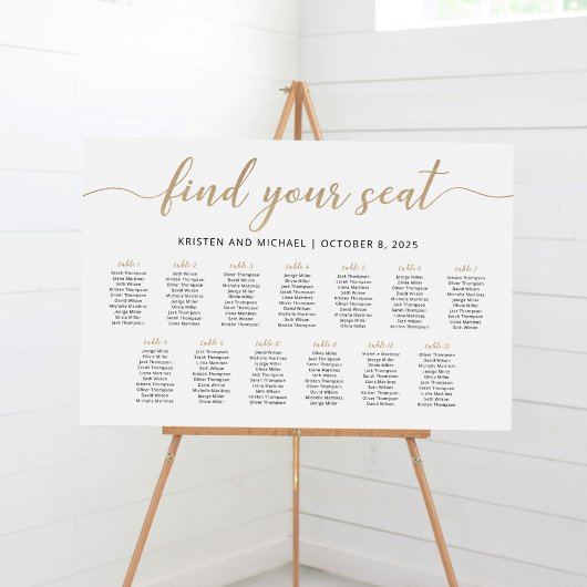 13テーブル席の座席一覧プランを見つける ポスター