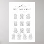 13テーブル席の座席表を見つける ポスター (正面)