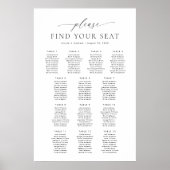 13テーブル席の座席表を見つける ポスター (正面)