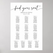 13テーブル席の座席表 ポスター (正面)