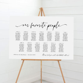 13テーブル私たちお気に入りのの人の座席図プラン ポスター