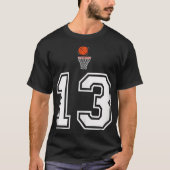 13ナンバーバスケットボールスタイルヴィンテージホワイトタンクトップ Tシャツ (正面)