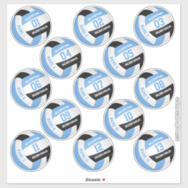 13バレーボールの選手がライトブルーの黒を名乗る シール